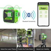 HUEPAR – niveau Laser rotatif à faisceau vert 3D à 12 lignes, niveau à terre rotatif 603CG BT