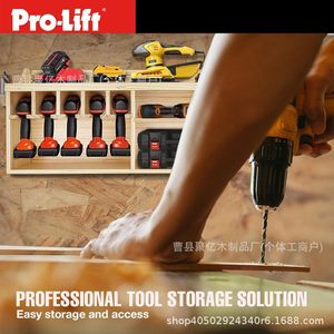 Organizador de Herramientas de Madera Pro-Lift de 2 Niveles, Montado en la Pared, Instalación sin Perforaciones - Product Image 4