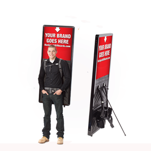 Venta caliente programable pantalla LED mochila marco de aluminio ligero <span class=keywords><strong>cartelera</strong></span> Digital uso al aire libre fácil de llevar forma rectangular - Product Image 3