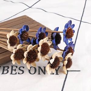 Flores secas hechas a mano, girasoles artificiales para decoración del hogar, flores <span class=keywords><strong>Happy</strong></span> - Product Image 3