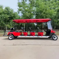 中国のEV4WD 10人乗り電気観光車ゴルフカートクラブカー