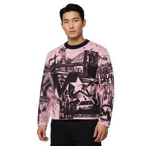 <b>For</b> City Print Short Sleeve T-Shirt <b>Men</b> <b>Turtleneck</b> Knitted Regular Fit Formal 100% Cotton Eco-Friendly Patterned Design - Product Image 6