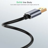 Cable de Extensión USB 3.0 de Alta Calidad de 2 Metros para Proyector y Monitor, Macho a Hembra, Aleación, Alta Velocidad