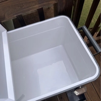 Glacière roulante 76L (80 Qt) avec roues et matériau PP, refroidisseur de boissons portable et rangement inférieur