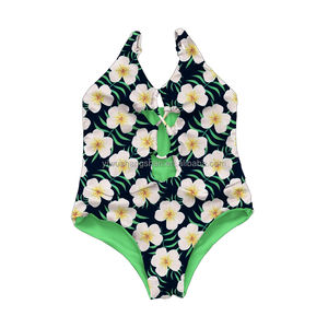 ชุดว่ายน้ำชิ้นเดียวสำหรับเด็กผู้หญิงบิกินี่แขนกุดดีไซน์ฮาวายสำหรับฤดูร้อน - Product Image 3