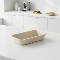 Plateau alimentaire en bagasse pour compagnies aériennes, en pâte de cellulose vierge, compostable, biodégradable, sans plastique, durable, pour la vente en gros