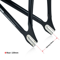 Cadre de vélo à pignon fixe LOWII 700C 53/55cm/57cm en alliage d'aluminium, cadre de vélo fixie à vitesse unique avec fourche en carbone