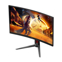 NOUVEAU ARRIVAGE AOC C27G4H2 Écran de jeu incurvé 27 pouces Fast VA QHD 2K 1920x1080 200Hz 0,3 ms Adaptive-Sync pour PC et ordinateur