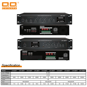 Amplificador de Transmisión <span class=keywords><strong>PA</strong></span> Comercial QQCHINA <span class=keywords><strong>PA</strong></span> LPA-480TF para Sistemas de Audio Multizona de Emergencia 100V/4 a 16Ω - Product Image 3