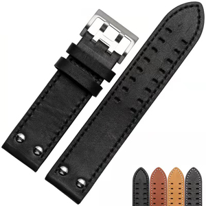 Jettda Adaptado A H Amil Ton Jazz Khaki Aviation Field H Amil Ton Correa De Reloj De Cuero 20 /22mm - Product Image 3