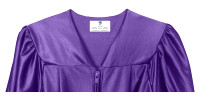Schuluniform 100% Polyester Lila Glänzender Umhang Mütze Quaste Set Abschlussrobe Unisex Kinder Anpassung Möglich