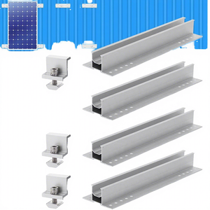 Solution de montage <span class=keywords><strong>solaire</strong></span> Art Sign : Rails solaires, fixation par pince, profilés trapézoïdaux en aluminium pour toiture métallique, structure mini-rail. - Product Image 2