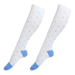 Men's Compression Socks Custom Logo Long Socks With Jacquard Patterns OEM