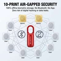 Cadenas intelligent IPX2 ultra-léger en alliage de zinc anti-vol avec déverrouillage rapide en 0,5s, vente en gros pour valises de voyage