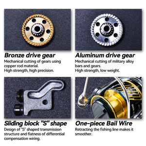 Moulinets de pêche lisses d'eau douce salée 11 + 1 roulements à billes Max 30kg roue de pêche appât 3000 10000 moulinets de surf - Product Image 5