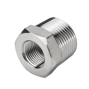 Conector de Tubería Hexagonal NPT con Rosca Macho, Resistente a la Corrosión, de Acero Pulido, para Plomería, 1.8 Pulgadas, Alta Presión, Medida en Pulgadas - Product Image 1