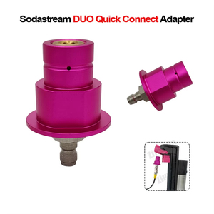 Adaptador de Conexión Rápida Zimakyfa SDA-QD-DUO Morado, Resistente al Desgaste, de Aleación de Aluminio, para Equipos SodaStream DUO, Suministro al por Mayor - Product Image 1
