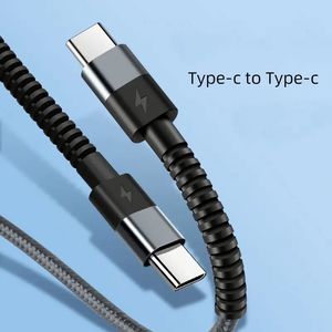 Nylon Charger Cable <b>Type</b> <b>C</b>-<b>Type</b> <b>C</b> Cable 20W Fast Charging <b>USB</b>-<b>C</b> Data Cable for Smart Phones - Product Image 4