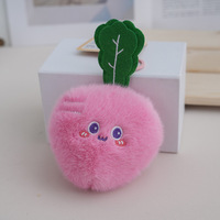 Porte-clés pendentif mignon en peluche de fourrure de vison miniature, en forme de fruit ou de légume, jouet doux et créatif, animal en peluche personnalisé, cadeaux de mariage
