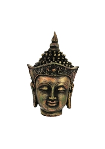 Escultura de Cabeza de Buda de Resina, Decoración Zen Asiática para el Hogar, Adorno de Mesa para Interiores, Pieza de Arte para Sala de Estar, Forma Irregular Duradera - Product Image 4