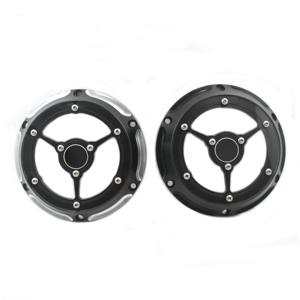 Cubierta de Temporizador Derby CNC Cromada Negra para Motocicleta, Juego de Aluminio de 6 Orificios, Compatible con Harley Sportster XL <span class=keywords><strong>883</strong></span> 1200 2004-2016 <span class=keywords><strong>XR</strong></span> - Product Image 2