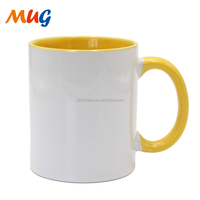 Usine Zibo en gros produire 11oz blanc blanc sublimation tasse à café enduit de céramique tasse en céramique