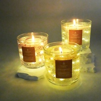 Romantische Valentinstag-LED-Lichter mit individuellen Etiketten, Duftkerze, geeignet für Wohnzimmer, Schlafzimmer, Heimdekoration.