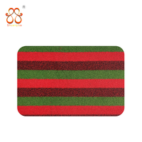 Tapis de porte avec support en PVC, fil dur, anti-salive et humidité, poils découpé, mm