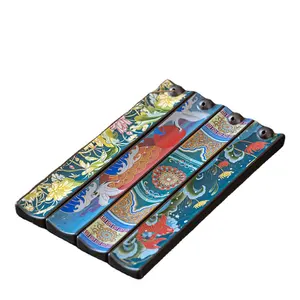 new design Enameled Incense Stick Holder Ceramic Handicraft Incense Holder with Ash Catcher Incense Tray for Stick