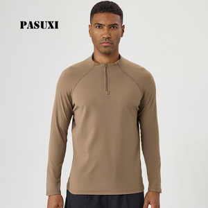 Giacca da Corsa PASUXI per Uomo con Mezza Zip, Foderata in Pile Termico, Traspirante, per Allenamento in <span class=keywords><strong>Palestra</strong></span>, Top Sportivo ad Asciugatura Rapida, Felpa Fitness - Product Image 1