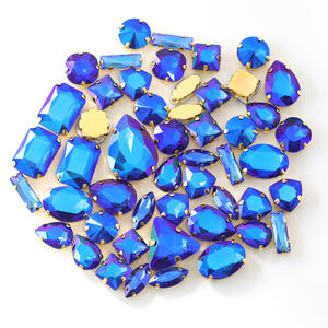 Оптовые 3D-стразы овальной формы для пришивания, с плоским дном, из экологически чистого стекла, для самостоятельного изготовления, с креплением на лапке - Product Image 2