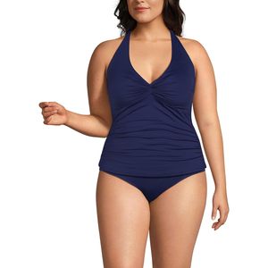 FOXA Women's Twist Halter Tankini Top <b>Tummy</b> <b>Control</b> Shapewear Two Piece Set - Product Image 1