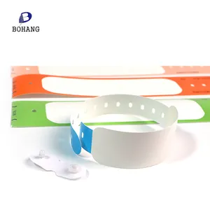 Bohang मुद्रण थर्मल Wristband रोल अस्पताल रोगी आईडी कंगन बारकोड के साथ डिस्पोजेबल मुद्रण योग्य चिकित्सा आईडी wristbands