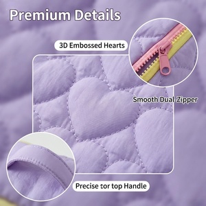 Bolsa de Cosméticos Portátil Personalizada de Estilo Coreano, Súper Linda, Fresca y Encantadora, de Poliéster con Cierre y Asa Suave - Product Image 4