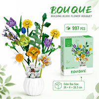 Ensemble de blocs de construction de fleurs artificielles pour les distributeurs en gros, les modèles de présentation florale et les acheteurs d'emballages personnalisés dans le monde entier