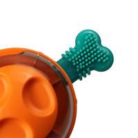 Juguete Interactivo Portátil para Dispensar Comida Sólida para Mascotas, con Cepillo y Brazos, Cámara Transparente, Logotipo Personalizado, OEM, Estándar EN ASTM, Juguete Masticable para Mascotas