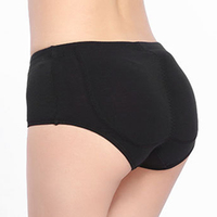 Culottes rembourrées en silicone pour femmes Sous-vêtements sexy Rembourrage des hanches et des fesses Rehausseurs de fesses Nude/Noir Épaisseur 1 cm