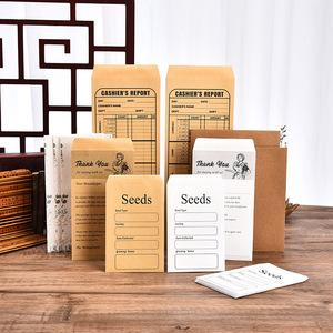 흰색 갈색 코팅되지 않은 종이 종자 봉투 고객 피드백 봉투 종이 봉투 사용자 정의 로고 - Product Image 2