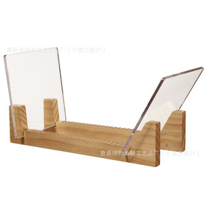 Wooden Cd Rack Natural Color Desktop Storage Display <b>Stand</b> For Music Lovers Vinyl <b>Record</b> Holder - Product Image 2
