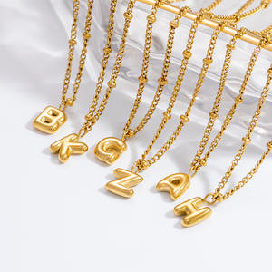 Collar de Acero Inoxidable con Letra, Colgante de Alfabeto Chapado en Oro de 18K, Joyería de Moda para Mujer, Regalo para Otoño e Invierno - Product Image 2