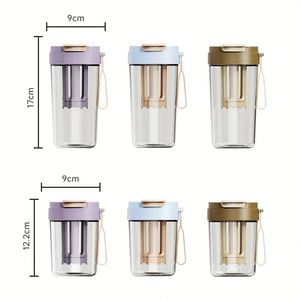 330ml 480ml Reusable Take Away Cold Brew Tea Iced <b>Coffee</b> Tumbler Maker Plastic Cup Water <b>Bottle</b> with Lid Straw Fine Mesh Filter - Product Image 6