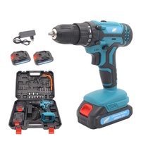 Perceuse sans fil JSPERFECT 10 mm avec moteur à balais, kit de perceuse à batterie pour la réparation domestique et l'utilisation professionnelle