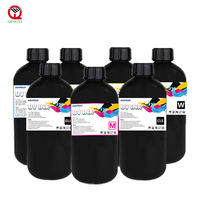 Encre de production UV DTF CMYKWV, Film AB, Encre UV DTF pour logo cristal, Encre UV DTF pour étiquette, Encre UV DTF pour vernis flexible, Encre UV DTF pour cristal dur, Encre éco-solvant pour imprimante UV DTF