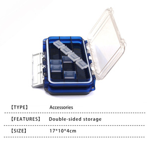 Boîte à accessoires de pêche Luya double couche bicolore, pratique, étanche et épaissie pour le rangement des leurres à queue en T, des hameçons plombés et des leurres artificiels pour la pêche en lac - Product Image 4