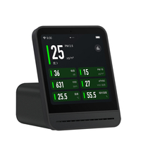 Moniteur de qualité de l'air intelligent Qingping avec 2 capteurs, détecteur PM2.5, PM10, CO2, TVOC, moniteur de bruit et de poussière, horloge, compatible avec l'application Xiaomi