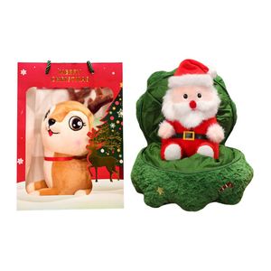 Set Mainan Boneka Natal Grosir Santa Rusa Kutub Boneka Imut Bantal Pohon Natal Lipat Hadiah Boneka untuk Dekorasi Natal - Product Image 3
