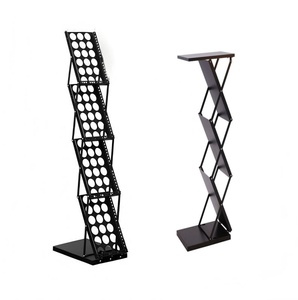 Tốt Sản phẩm bán chạy A4 hiển thị Tạp Chí đứng chấp nhận OEM Kim Loại hiển thị áp phích đứng gấp kim Loại hiển thị Tạp Chí đứng - Product Image 1