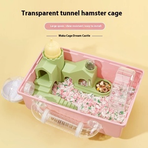 Dual-Deck Luxe Grote Villa Anti-Escape Panoramisch Uitzicht Hamsterkooi Veiligheidsvoorzieningen Inclusief Voerbox Voor Hamsterratten - Product Image 4