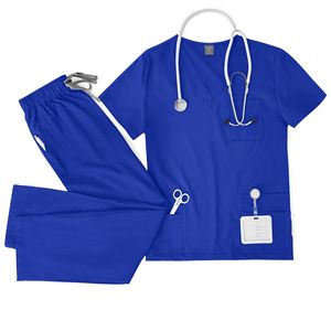 42168 Pantalon droit à col en V personnalisé Gris 120gsm Scrubs infirmiers Grande taille Scrubs médicaux Uniforme <span class=keywords><strong>infirmière</strong></span> - Product Image 1