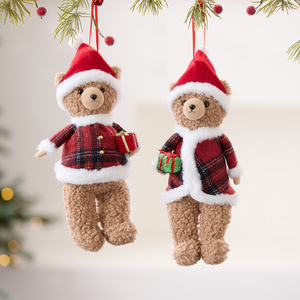 Nouvelles décorations suspendues en tissu en forme d'ours en peluche pour <span class=keywords><strong>Noël</strong></span>, pour l'exportation - Product Image 1